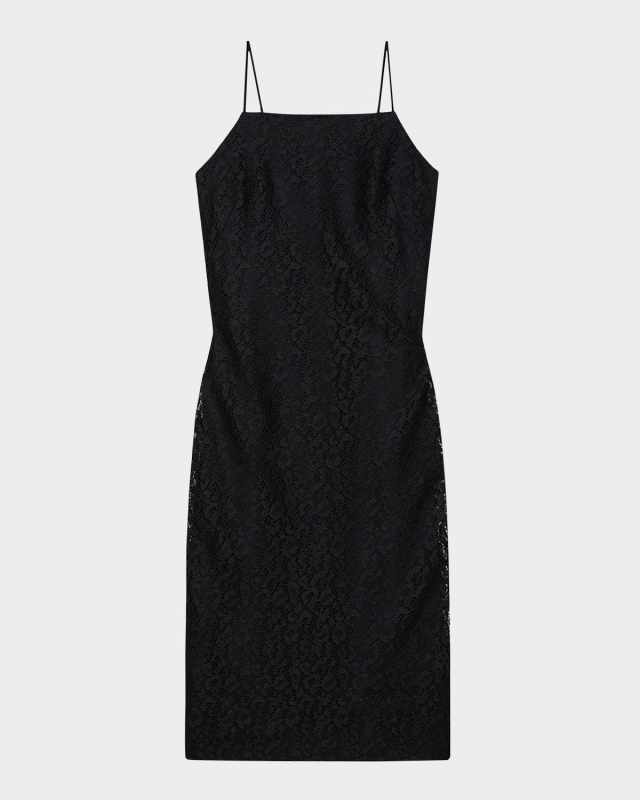 Leopard Lace Slim Slip Dress
